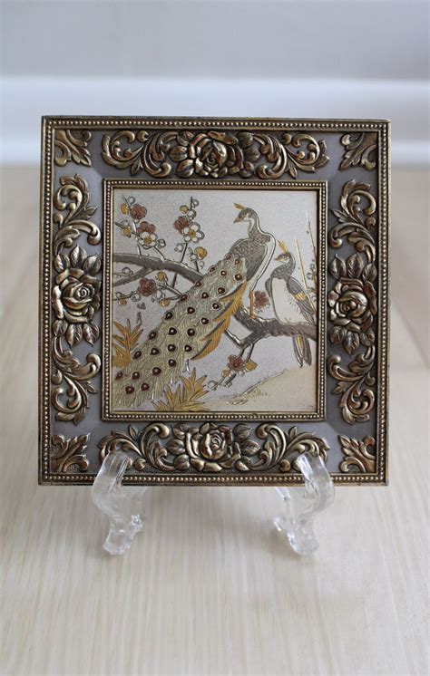 chokin music box metal floral frame castle|Metal Chokin Art Box .